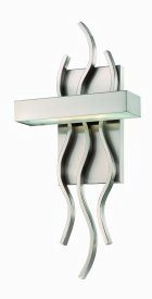 Nuvo Lighting-62/104-Wave-One Module-Wall Sconce-7.83 Inches Wide by 17 Inches High   Brushed Nickel Finish w/Frosted Glass