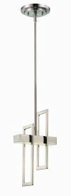 Nuvo Lighting-62/106-Frame-One Module-Pendant-7.875 Inches Wide by 42 Inches High   Brushed Nickel Finish w/Frosted Glass