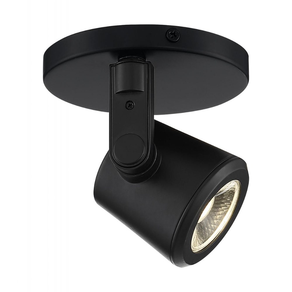 Nuvo Lighting-62/1107-4.75 Inch 12W 1 LED Monopoint Flush Mount   Black Finish