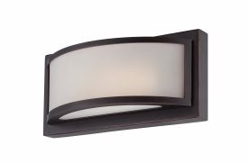 Nuvo Lighting-62/314-Mercer-One Light-Vanity-10 Inches Wide by 4.125 Inches High   Georgetown Bronze Finish with Frosted Glass