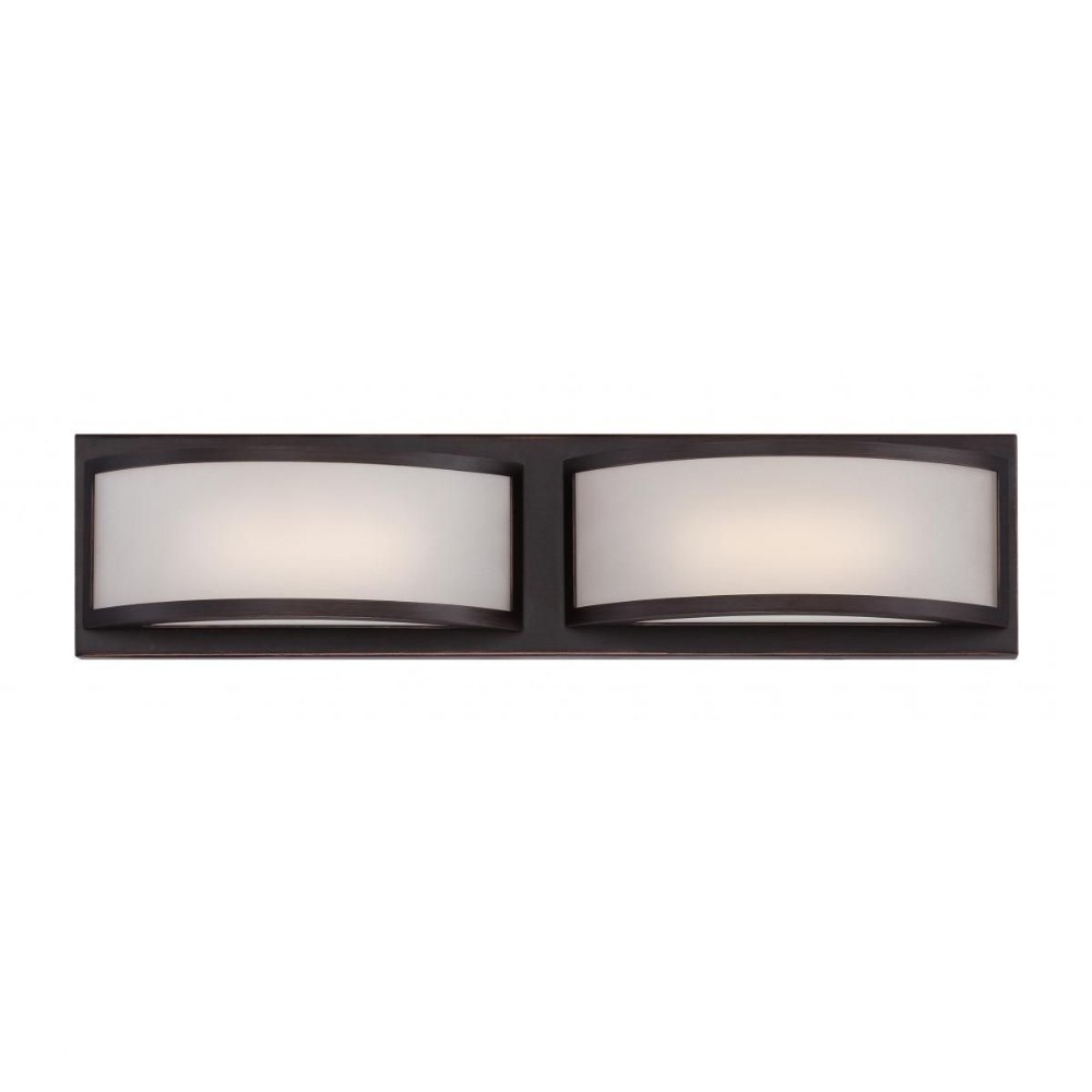 Nuvo Lighting-62/315-Mercer-Two Light-Vanity-20.5 Inches Wide by 4.125 Inches High   Georgetown Bronze Finish with Frosted Glass