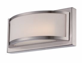 Nuvo Lighting-62/317-Glamour - 25W LED Flush Mount In 3.75 Inches Tall and 17 Inches Wide   Brushed Nickel Finish with Frosted Glass