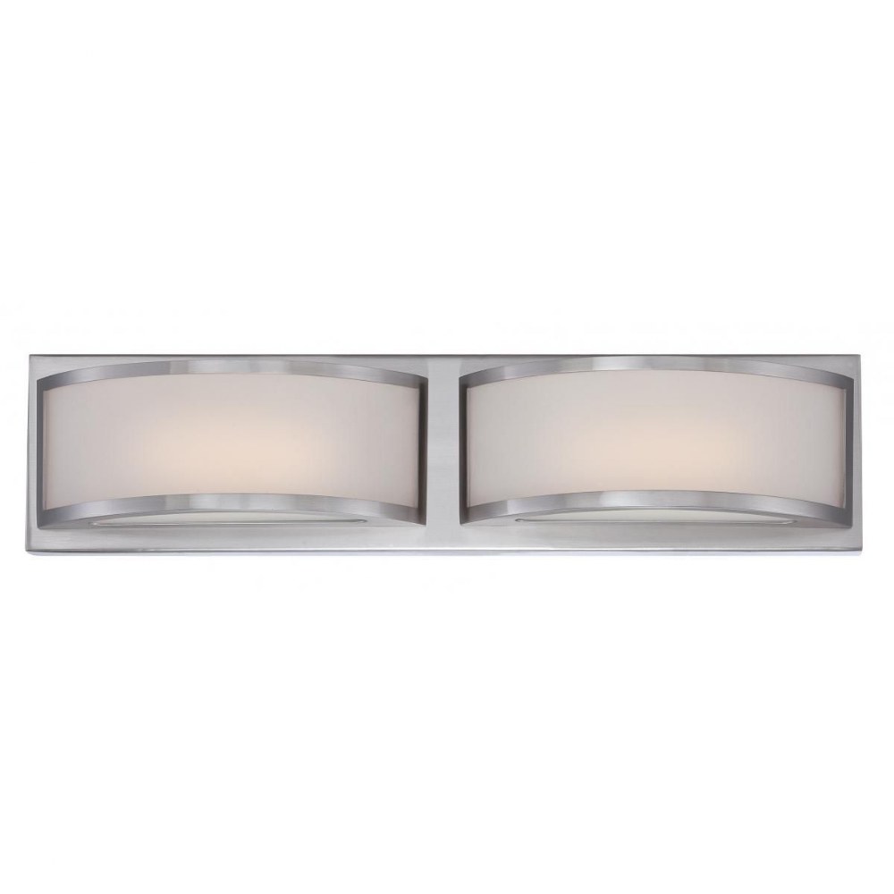 Nuvo Lighting-62/318-Mercer-Two Light-Vanity-20.5 Inches Wide by 4.125 Inches High   Brushed Nickel Finish with Frosted Glass