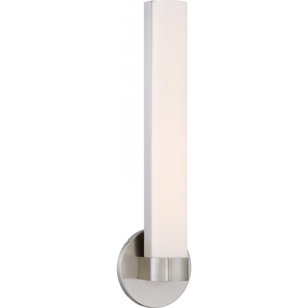 Nuvo Lighting-62/733-Bond-19.5W 1 LED Bath Vanity-6 Inches Wide by 19.5 Inches High   Brushed Nickel Finish with White Acrylic Glass