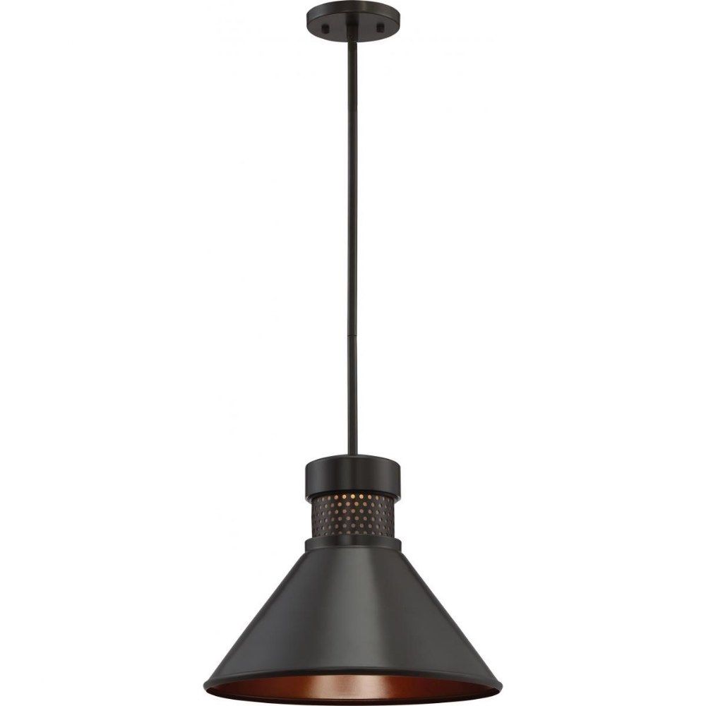 Nuvo Lighting-62/857-Doral-15W 1 LED Large Pendant-14 Inches Wide by 11 Inches High Dark Bronze/Copper  Dark Bronze/Copper Finish