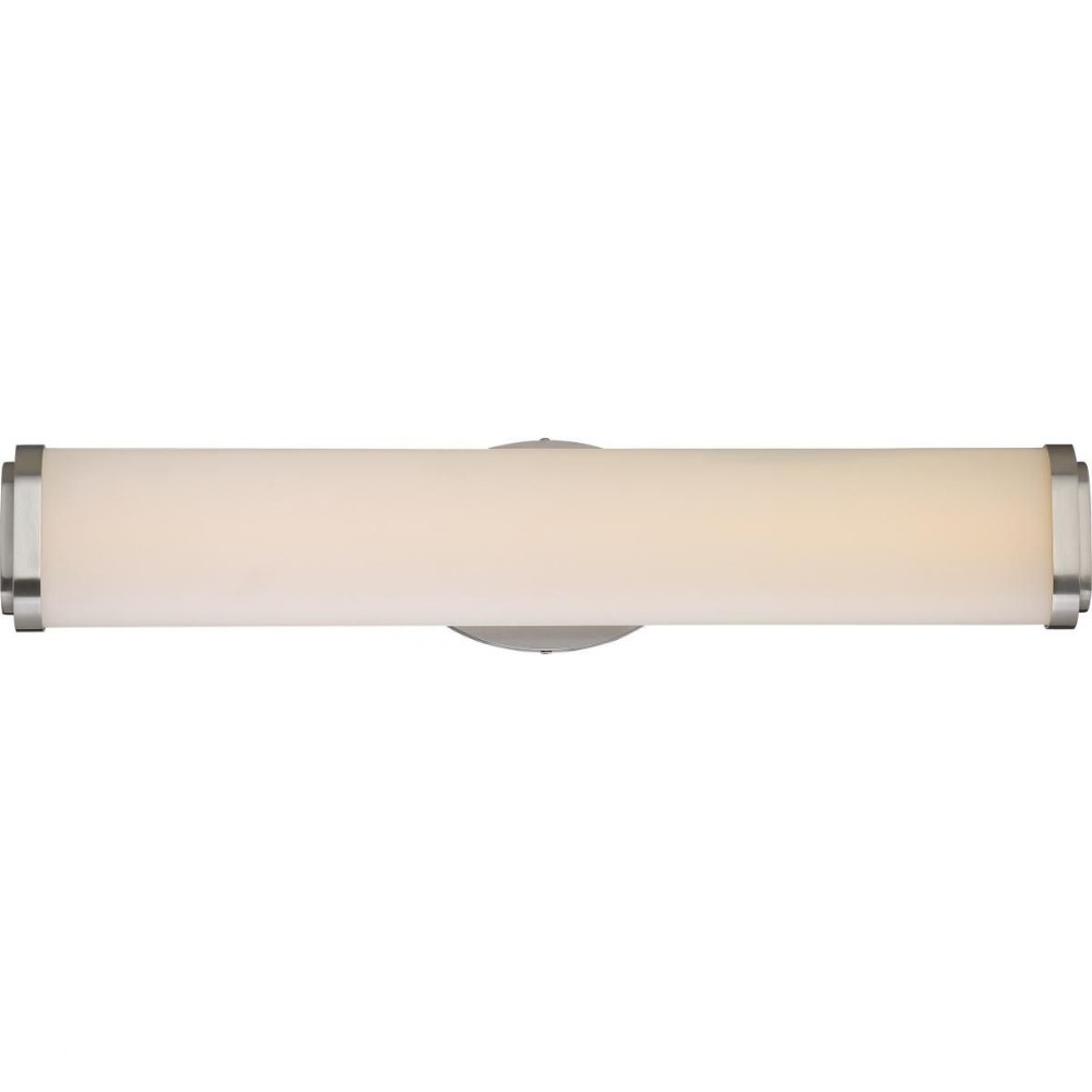 Nuvo Lighting-62/912-Pace-26W 1 LED Wall Sconce-5 Inches Wide by 24 Inches High   Brushed Nickel Finish with White Acrylic Glass