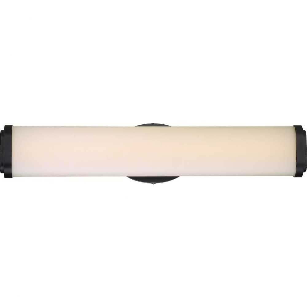 Nuvo Lighting-62/914-Pace-26W 1 LED Wall Sconce-5 Inches Wide by 24 Inches High   Aged Bronze Finish with White Acrylic Glass