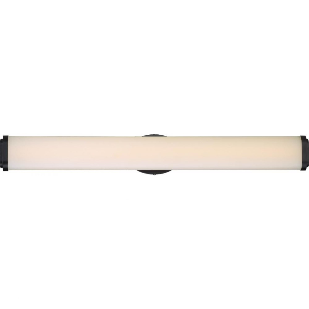 Nuvo Lighting-62/916-Pace-39W 1 LED Wall Sconce-5 Inches Wide   Aged Bronze Finish with White Acrylic Glass