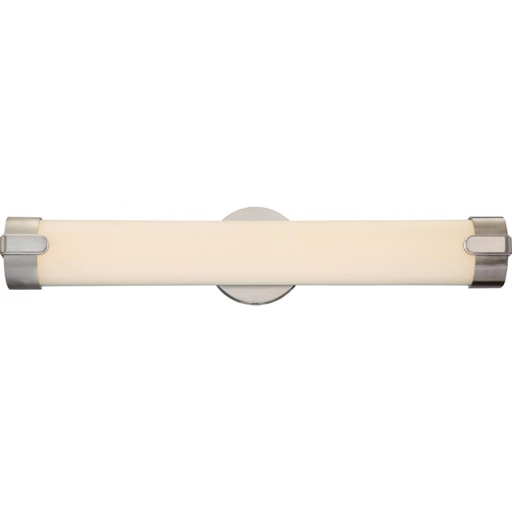 Nuvo Lighting-62/922-Loop-26W 1 LED Wall Sconce-4 Inches Wide by 24 Inches High Brushed Nickel  Aged Bronze Finish with White Acrylic Glass