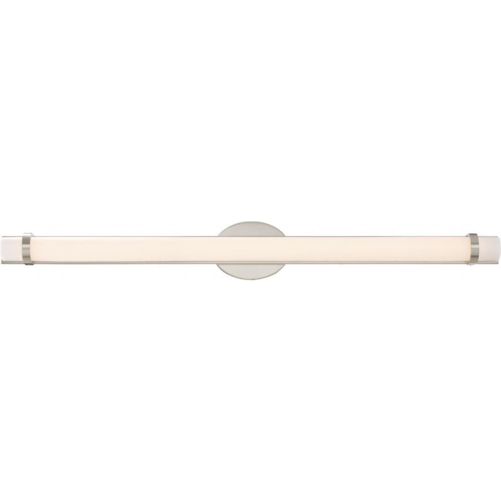 Nuvo Lighting-62/935-Slice-39W 1 LED Wall Sconce-4.5 Inches Wide   Polished Nickel Finish with White Acrylic Glass