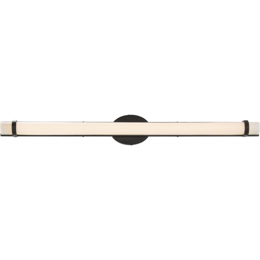 Nuvo Lighting-62/936-Slice-39W 1 LED Wall Sconce-4.5 Inches Wide   Aged Bronze Finish with White Acrylic Glass