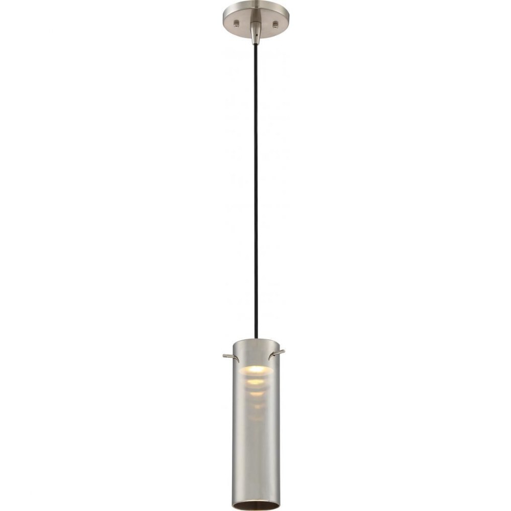 Nuvo Lighting-62/954-Pulse - 10 Inch 12W 1 LED Mini-Pendant   Brushed Nickel Finish with Copper Glass