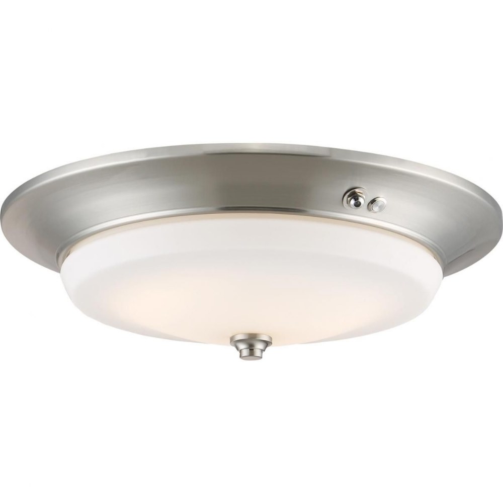 Nuvo Lighting-62/971-20W 1 LED Flush Mount with Battery Backup Ready-15 Inches Wide by 4 Inches High   Brushed Nickel Finish