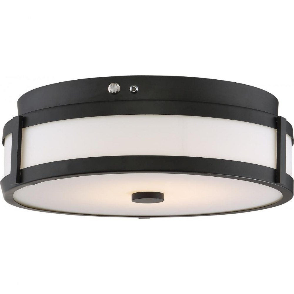 Nuvo Lighting-62/976-20W 1 LED Flush Mount with Battery Backup Ready-14 Inches Wide by 4.38 Inches High   Aged Bronze Finish