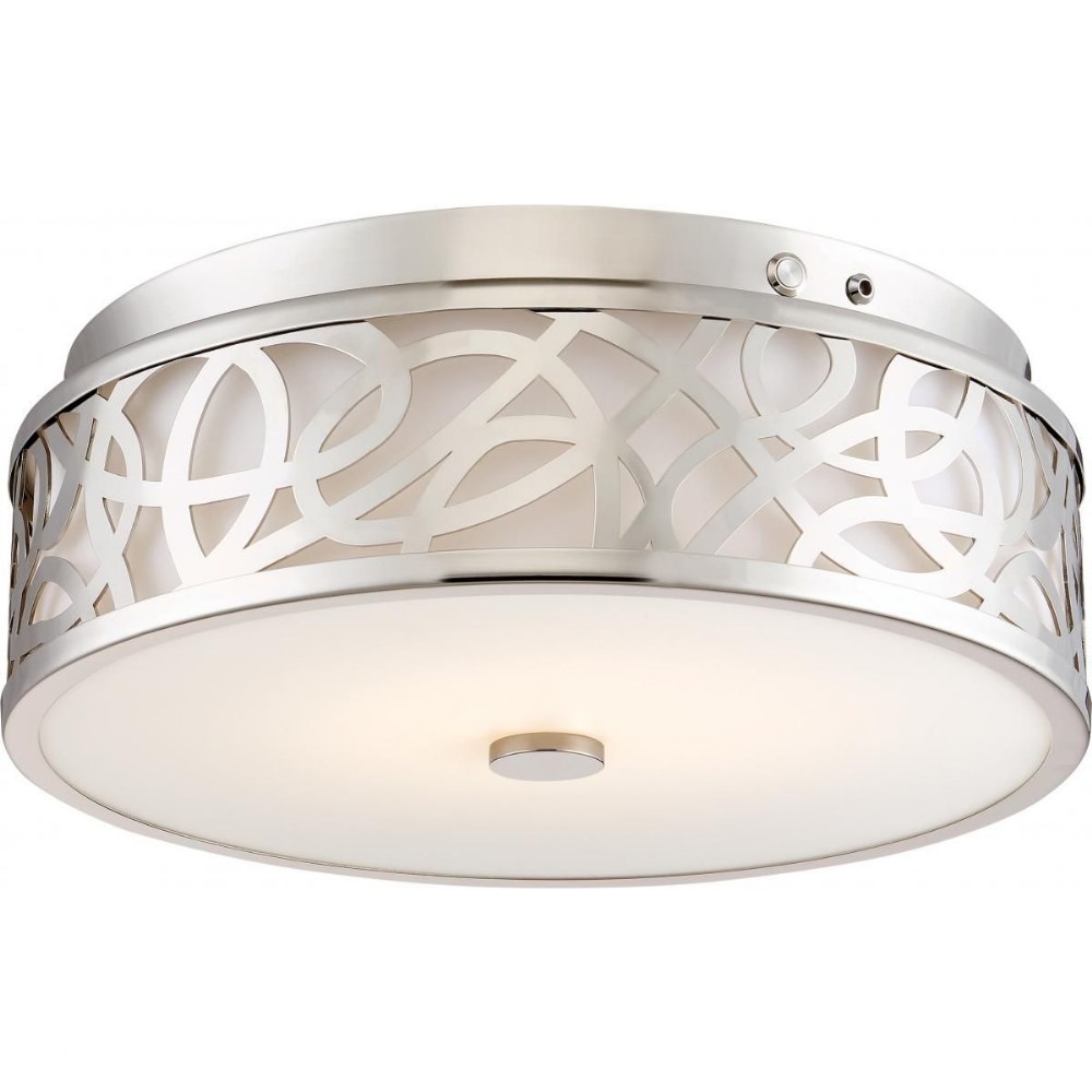 Nuvo Lighting-62/977-20W 1 LED Flush Mount with Battery Backup Ready-14 Inches Wide by 5.41 Inches High   Brushed Nickel Finish