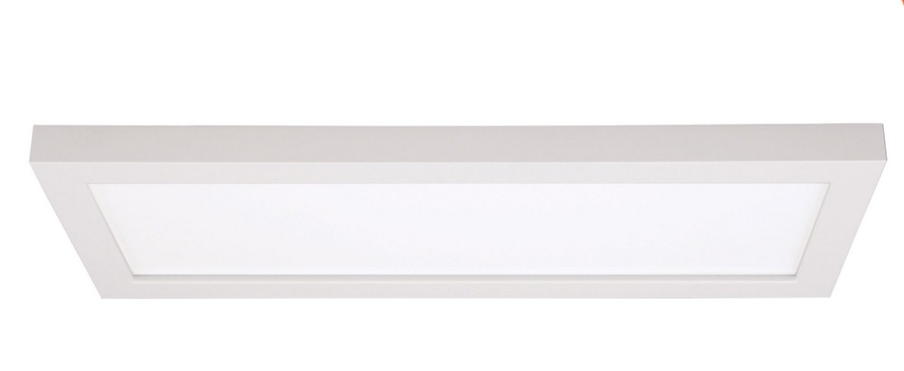 Nuvo Lighting-S9368-16W LED Rectanlge Flush Mount-5 Inches Wide by 1 Inch High   White Finish with Frosted White Glass