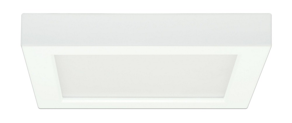 Nuvo Lighting-S9685-13.5W LED Square Flush Mount with 0-10V Dimming-7 Inches Wide   White Finish with Frosted White Glass