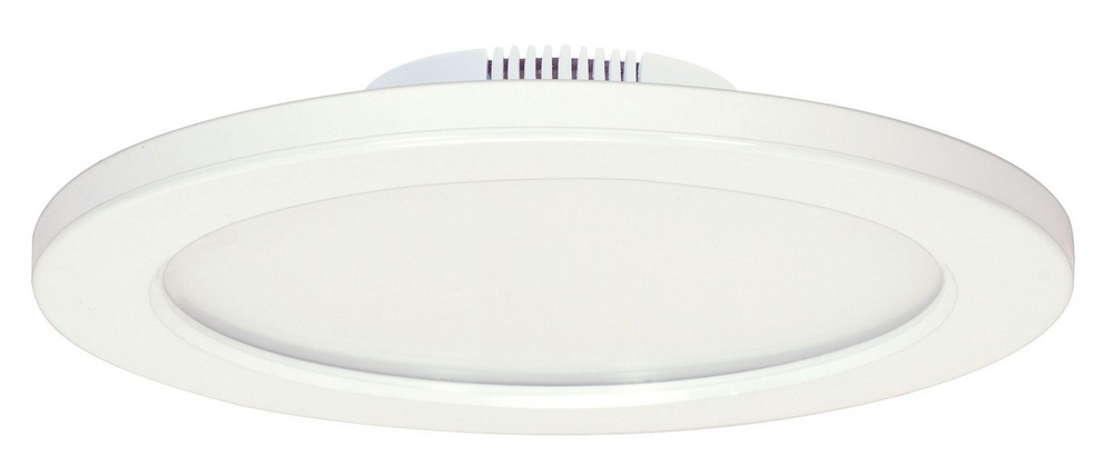 Nuvo Lighting-S9882-12W LED Round Flush Mount-7 Inches Wide White  Bronze Finish with Frosted White Glass