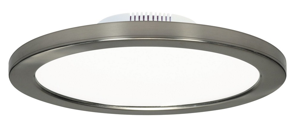 Nuvo Lighting-S9883-12W LED Round Flush Mount-7 Inches Wide Brushed Nickel  Bronze Finish with Frosted White Glass