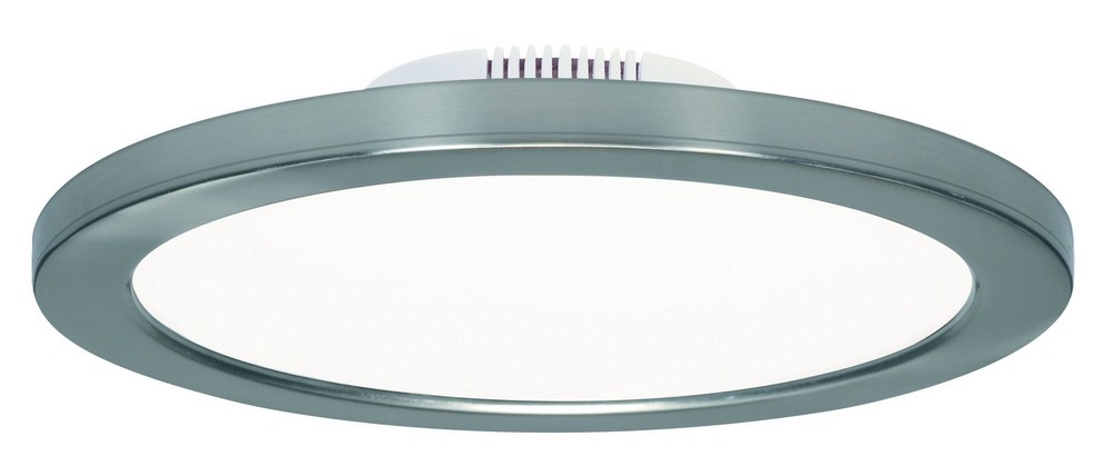 Nuvo Lighting-S9884-12W LED Round Flush Mount-7 Inches Wide Polished Nickel  Bronze Finish with Frosted White Glass