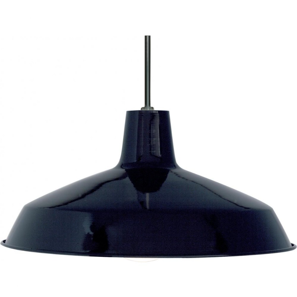 Nuvo Lighting-SF76/284-One Light Pendant-16 Inches Wide by 8.13 Inches High   Black/steel Finish