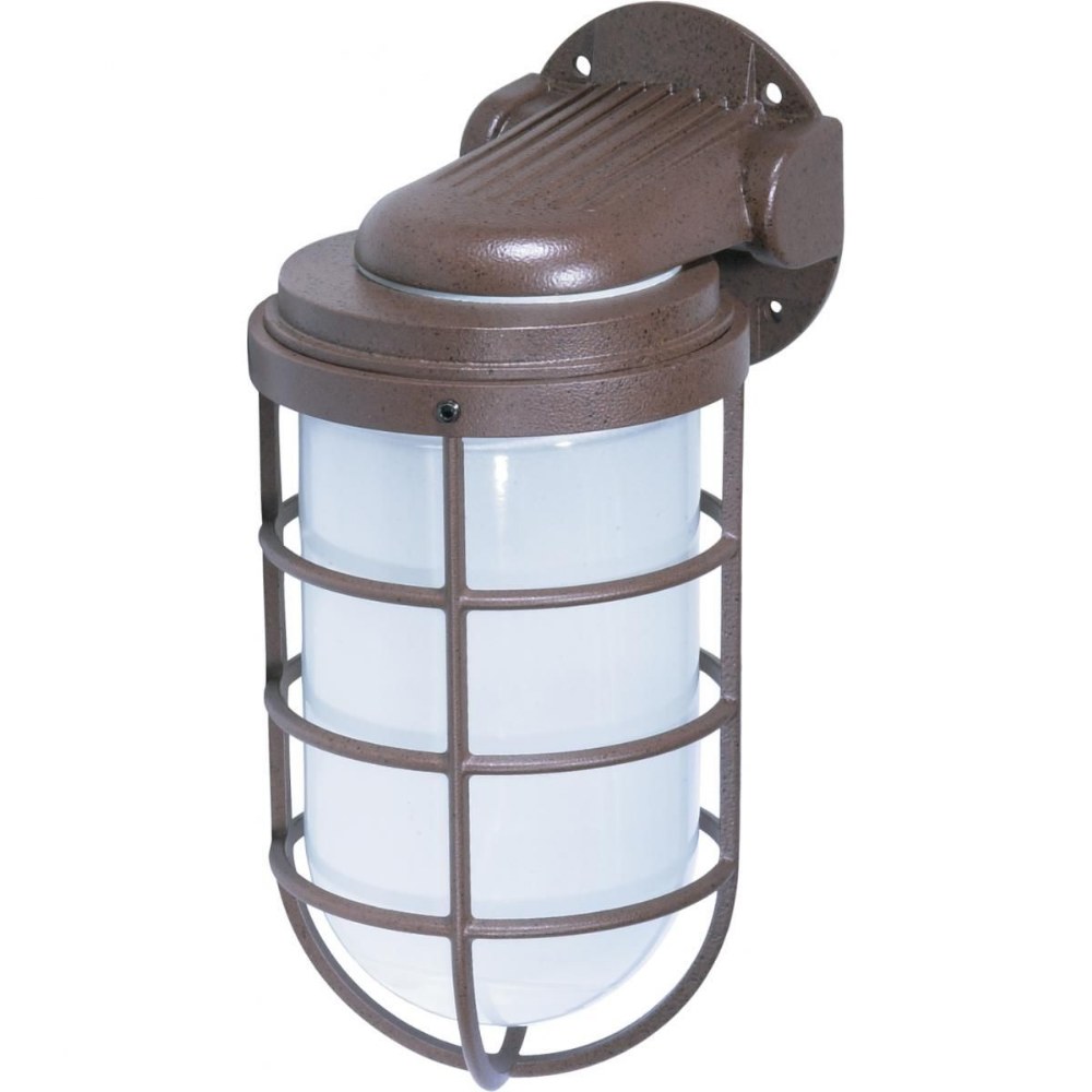 Nuvo Lighting-SF76/623-One Light Vapor Proof Large Outdoor Wall Mount   Old Bronze Finish with Frosted Glass