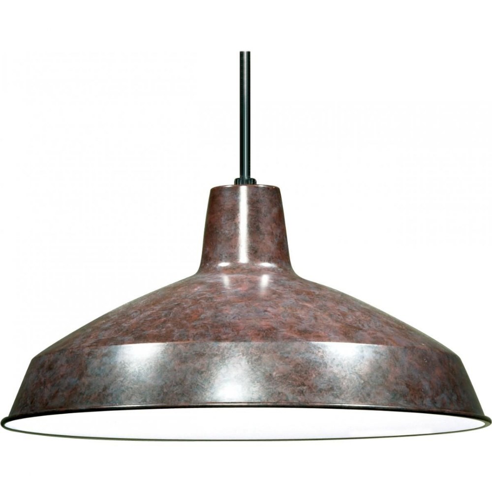 Nuvo Lighting-SF76/662-One Light Outdoor Pendant-16 Inches Wide by 8.13 Inches High Old Bronze  Red Finish