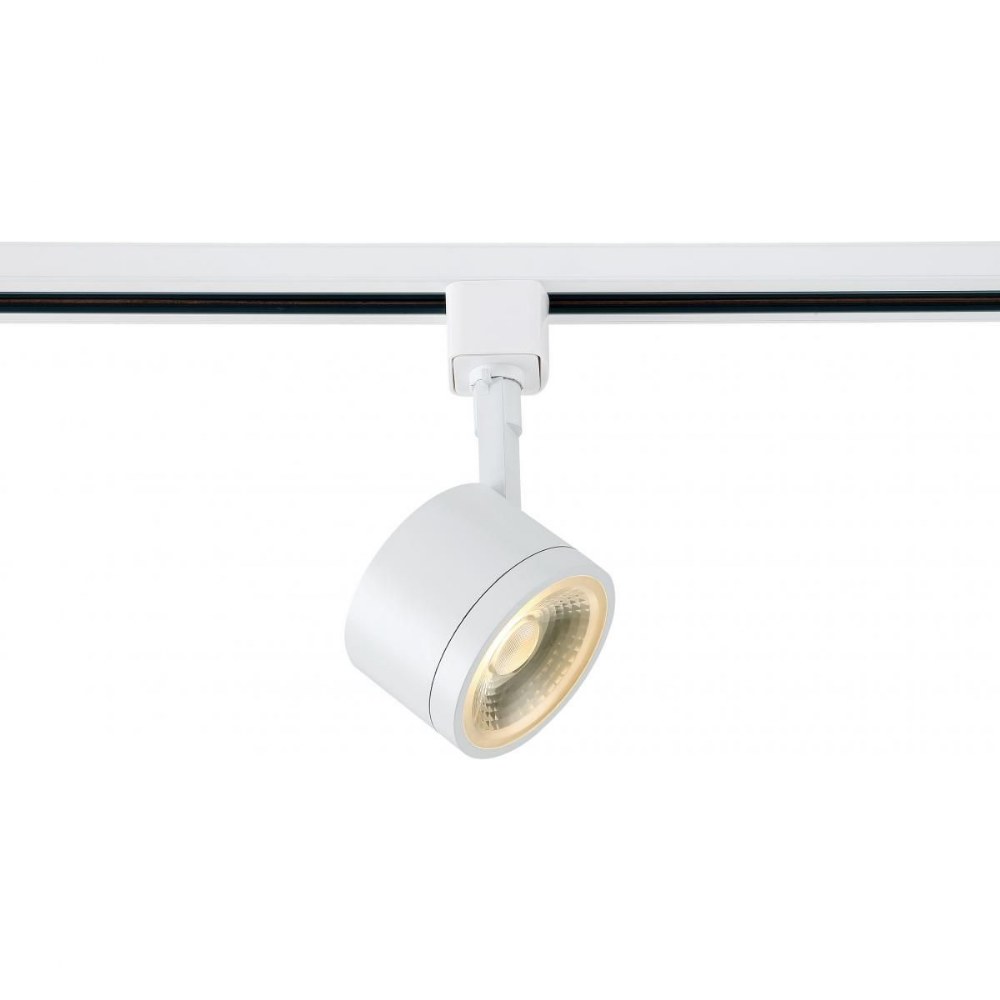 Nuvo Lighting-TH401-12W 1 LED 24 Degree Round Track Head-2.94 Inches Wide by 2.19 Inches High White  Brushed Nickel Finish