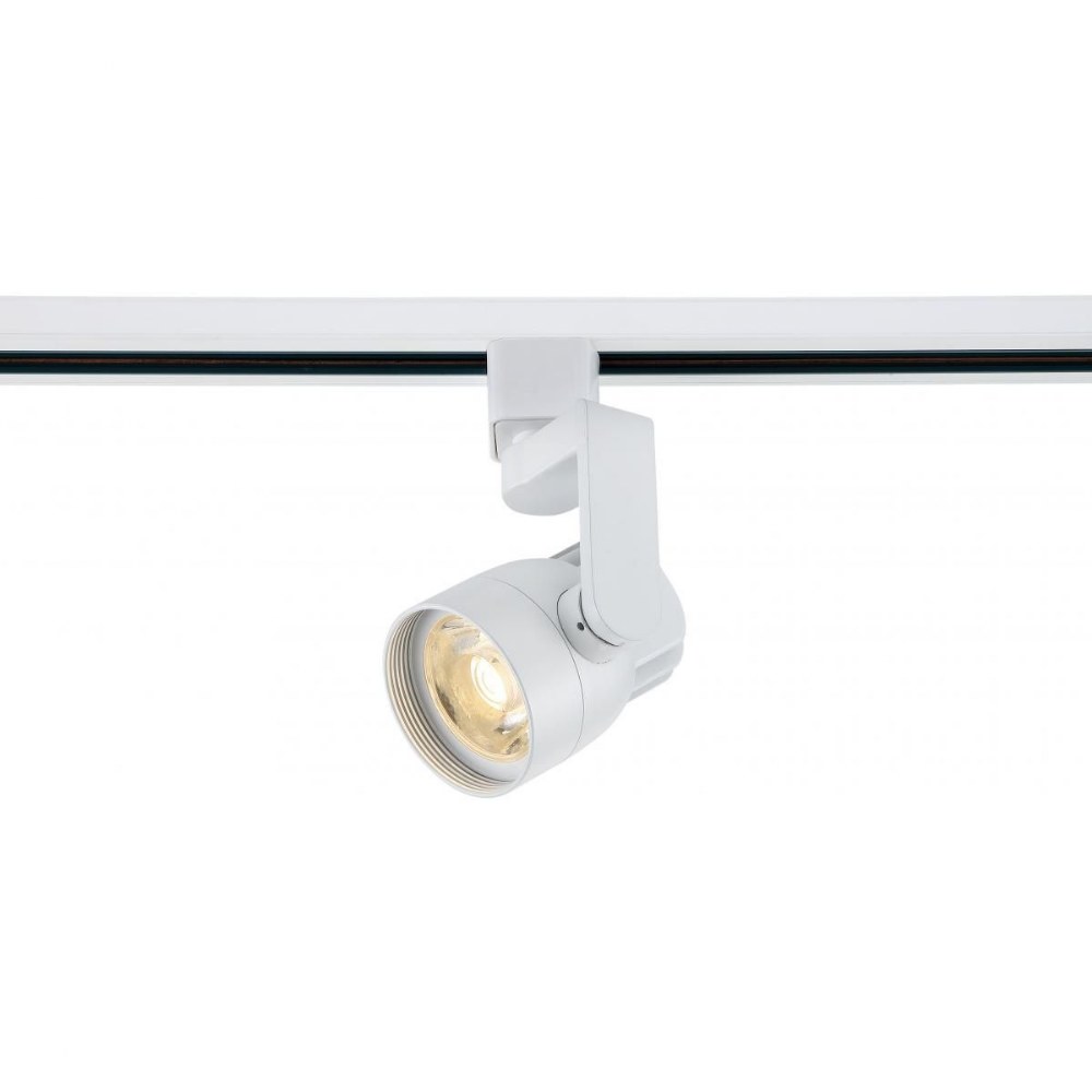 Nuvo Lighting-TH421-12W 1 LED 24 Degree Angle Arm Track Head-2.5 Inches Wide by 3.31 Inches High White  Brushed Nickel Finish