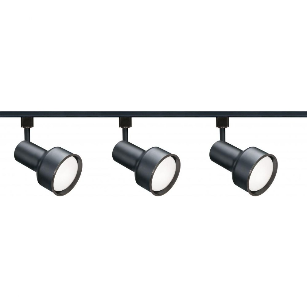 Nuvo Lighting-TK321-Three Light Step Cylinder Track Kit-1.5 Inches Wide by 6 Inches High   Black Finish