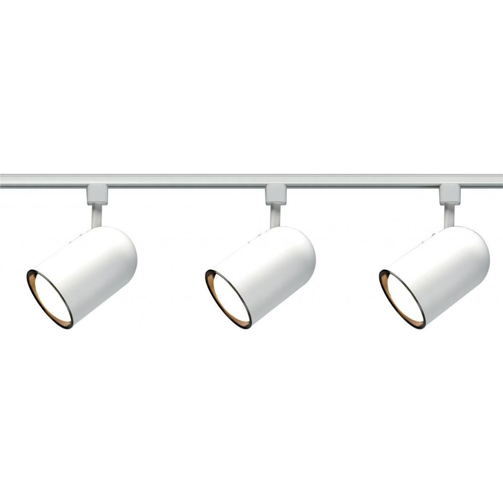 Nuvo Lighting-TK322-Three Light Bullet Cylinder Track Kit-1.5 Inches Wide by 6 Inches High   White Finish