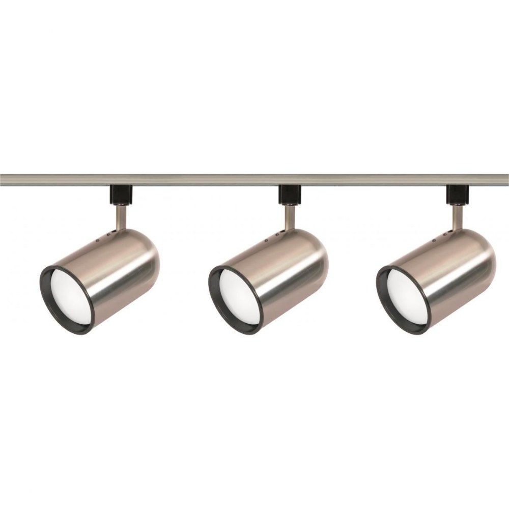 Nuvo Lighting-TK342-Three Light Bullet Cylinder Track Kit-4.75 Inches Wide by 4.75 Inches High   Brushed Nickel Finish