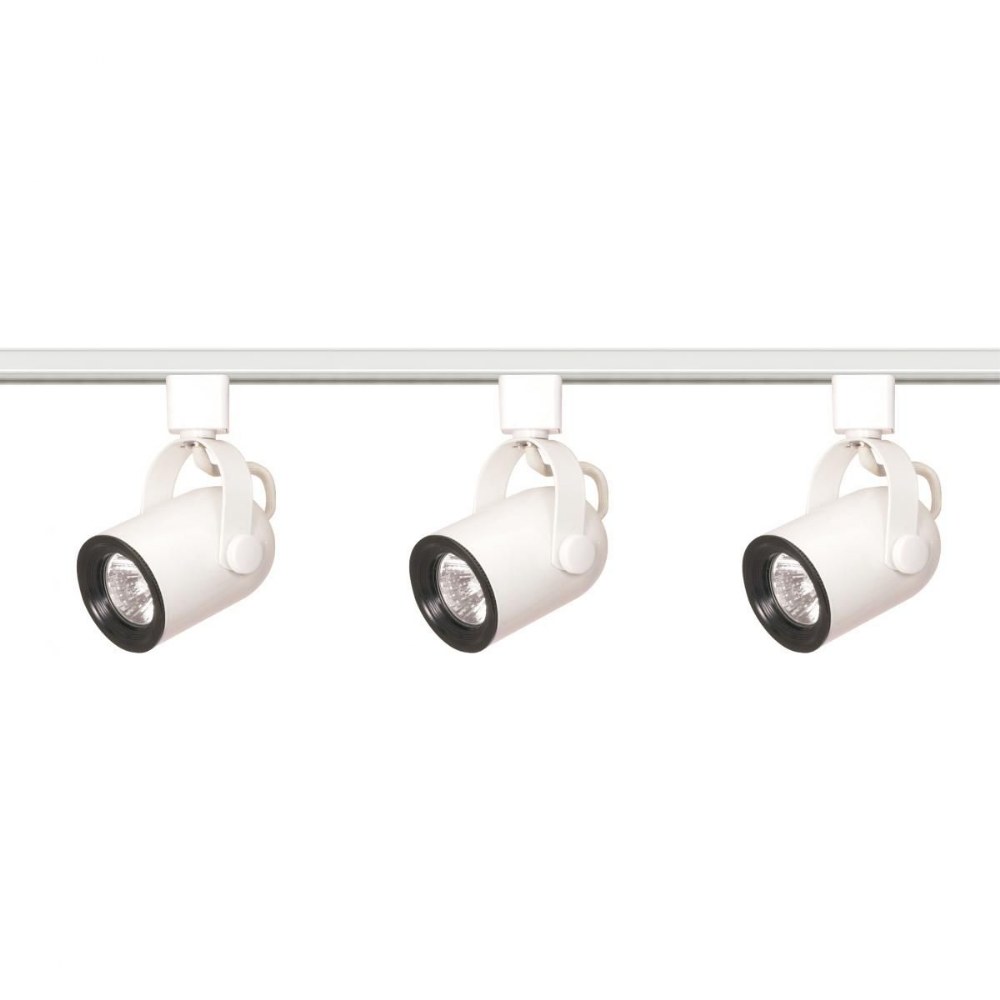 Nuvo Lighting-TK348-Three Light Line Voltage Round Back Track Kit-1.75 Inches Wide by 4 Inches High   White Finish