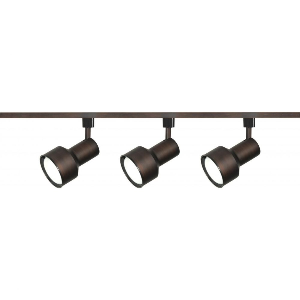 Nuvo Lighting-TK361-Three Light Step Cylinder Track Kit-1.5 Inches Wide by 7.25 Inches High   Russet Bronze Finish