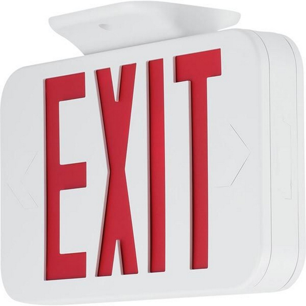 Progress Commercial Lighting-PETPE-UR-30-RC-11.6 Inch 1.14W LED Universal Emergency Exit Light with Remote   White/Red Finish