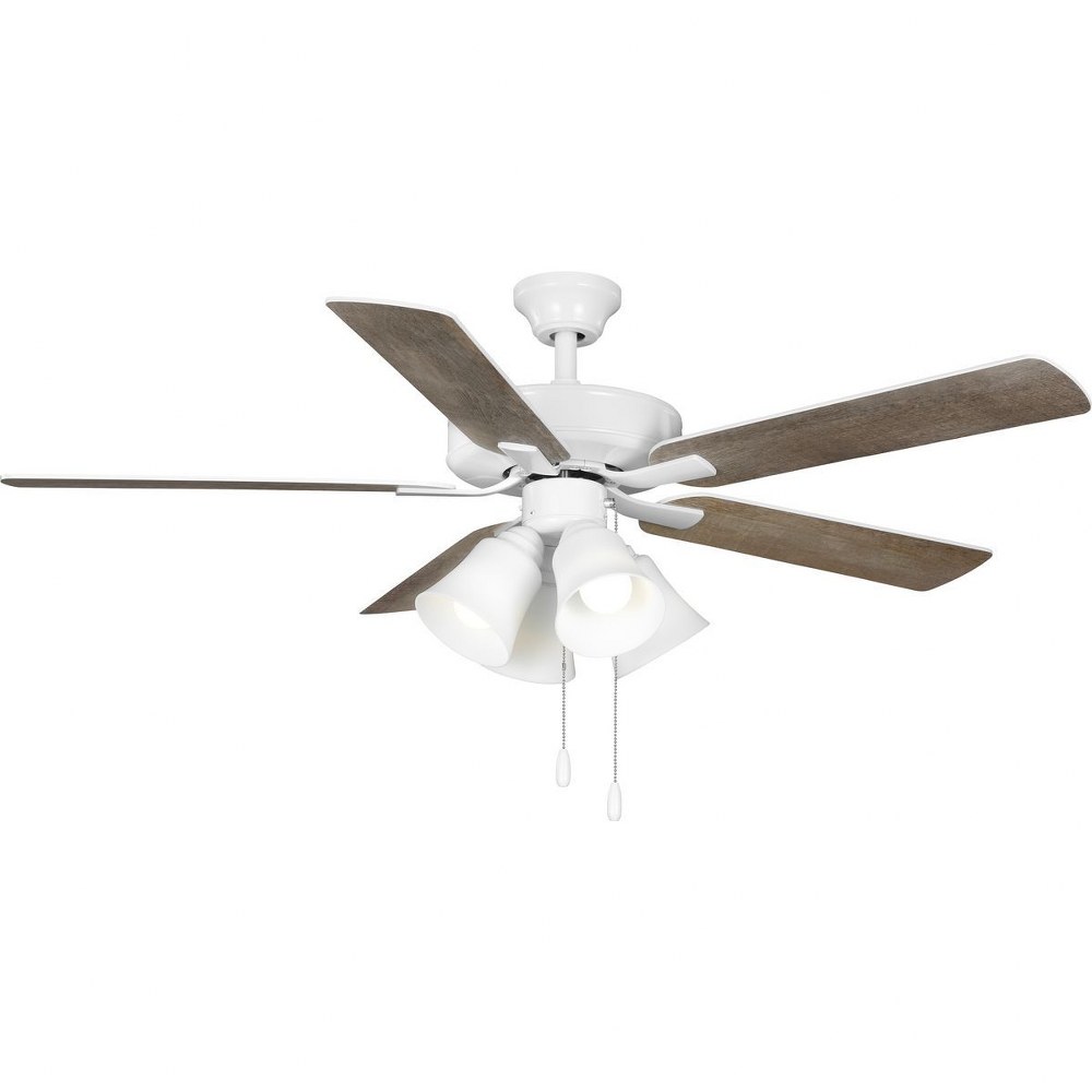 Progress Lighting P250081-030-WB AirPro Builder - 5 Blade Ceiling Fan with Light