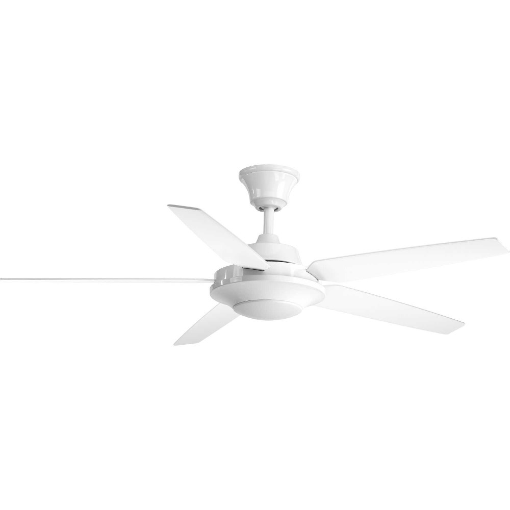 Progress Lighting-P2539-3030K-AirPro Signature Plus II - Wide - Ceiling Fan - 1 Light - Handheld Remote in Modern style - 54 Inches wide by 15.25 Inches high White  White Finish with White Blade Finis