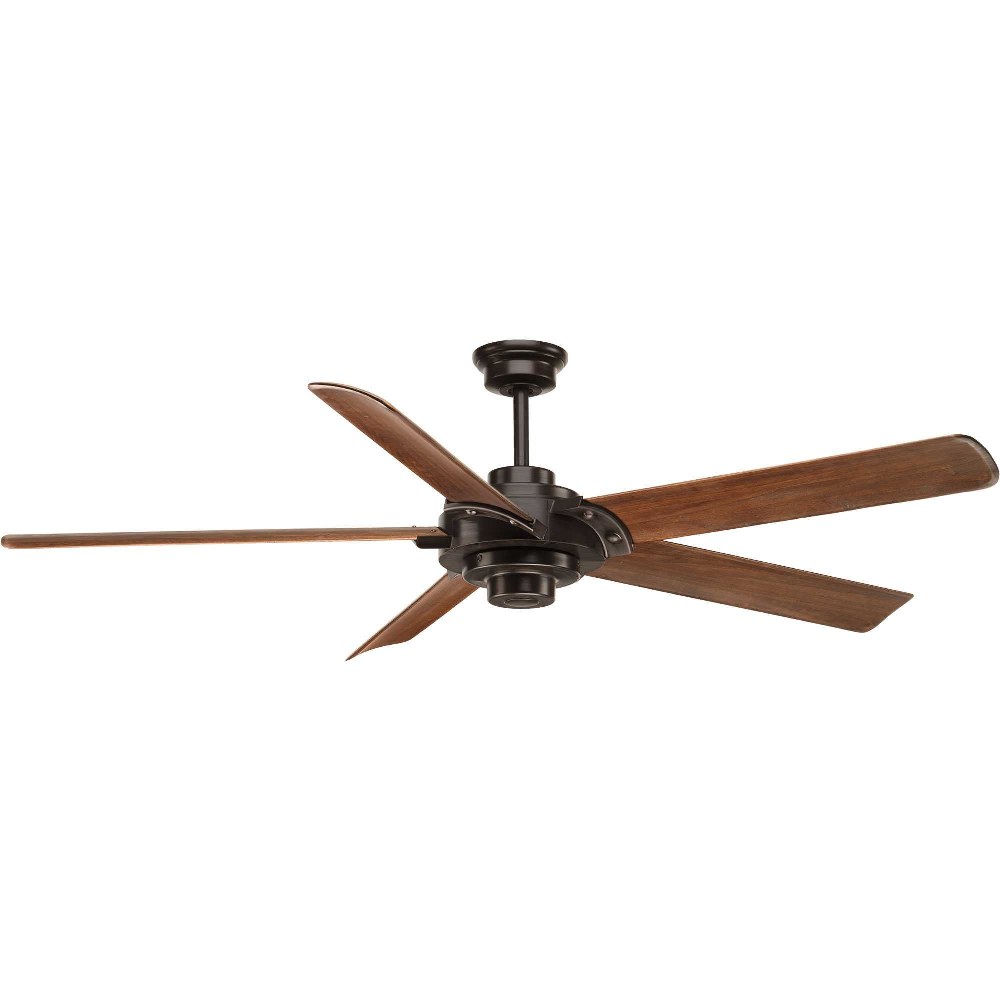 Progress Lighting-P2546-20-Ellwood - Wide - Ceiling Fan - Handheld Remote in Transitional and Coastal style - 68 Inches wide by 15.75 Inches high Antique Bronze  Antique Bronze Finish with Walnut Blad