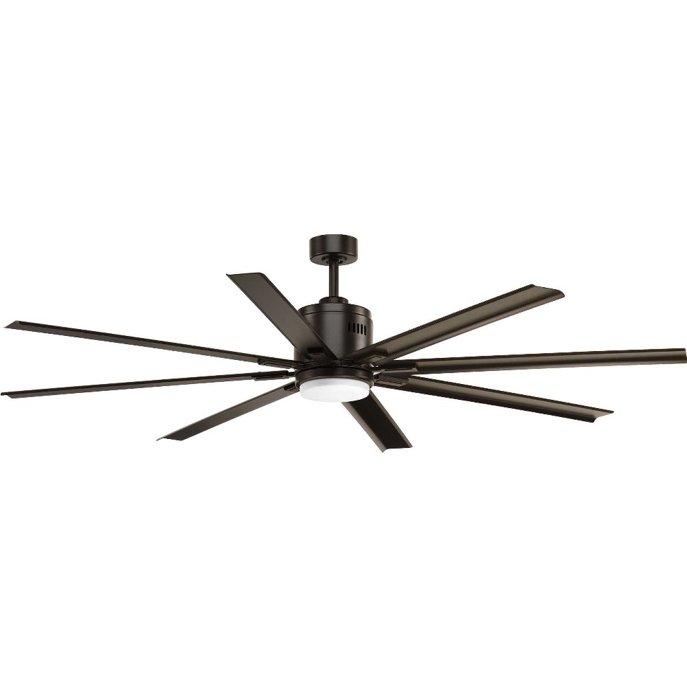 Progress Lighting-P2550-2030K-Vast - Wide - Ceiling Fan - 1 Light - Handheld Remote - Damp Rated in Urban Industrial style - 72 Inches wide by 16.75 Inches high Antique Bronze  White Finish with White