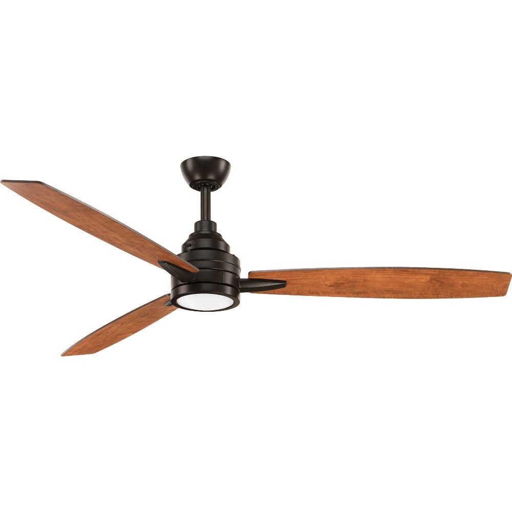 Progress Lighting-P2554-2030K-Gaze - Wide - Ceiling Fan - 1 Light - Handheld Remote in Urban Industrial and Farmhouse style - 60 Inches wide by 13.13 Inches high Antique Bronze  Antique Bronze Finish 