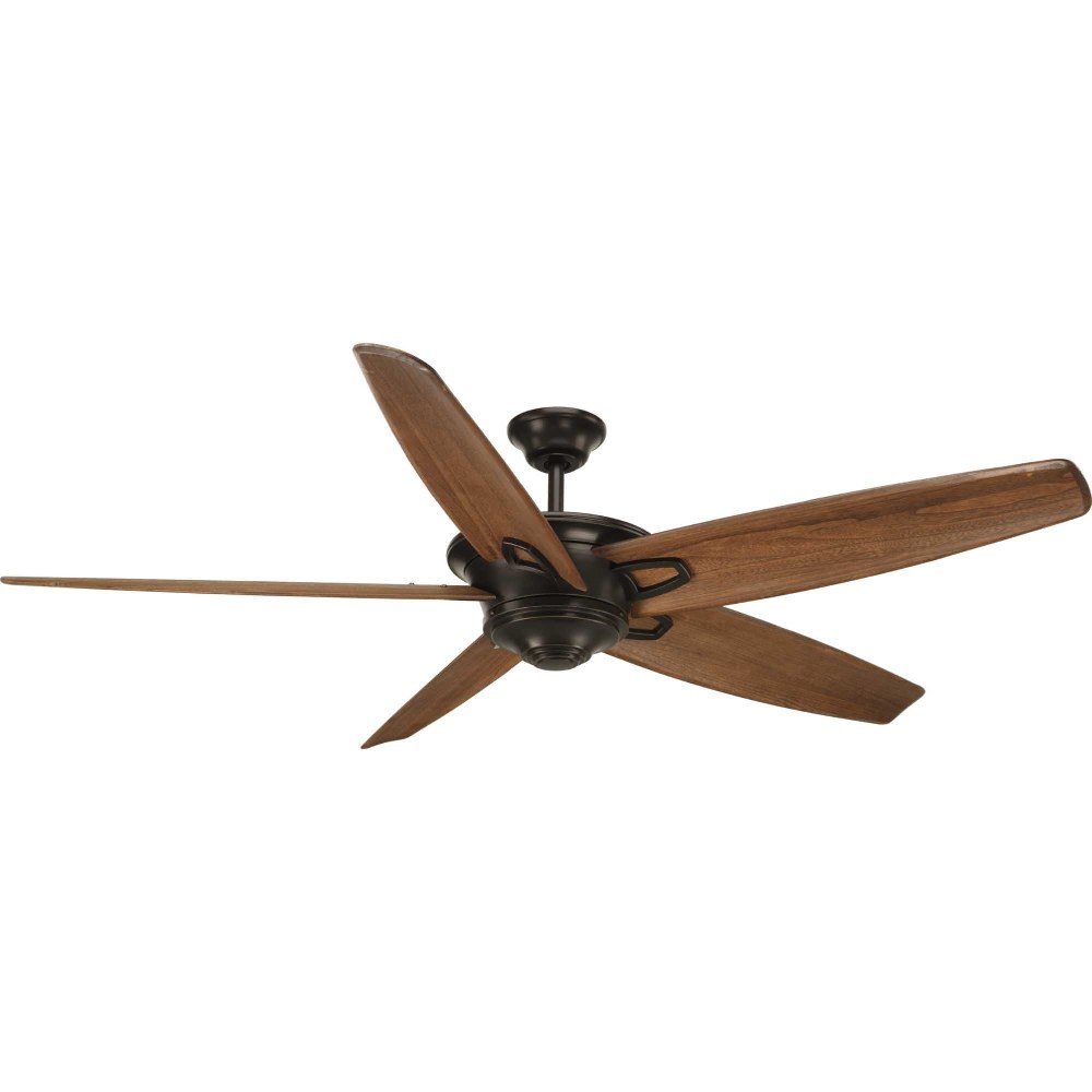 Progress Lighting-P2560-20-Caleb - 68 Inch 5 Blade Ceiling Fan Antique Bronze  Antique Bronze Finish with Walnut Blade Finish