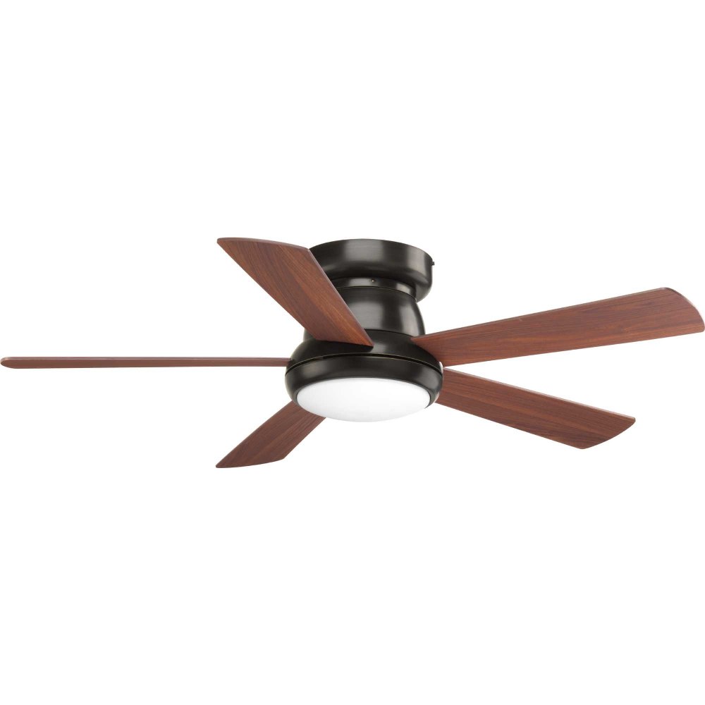 Progress Lighting-P2572-2030K-Vox - Wide - Ceiling Fan - 1 Light - Handheld Remote in Transitional style - 52 Inches wide by 11.63 Inches high Antique Bronze  White Finish with White Blade Finish with