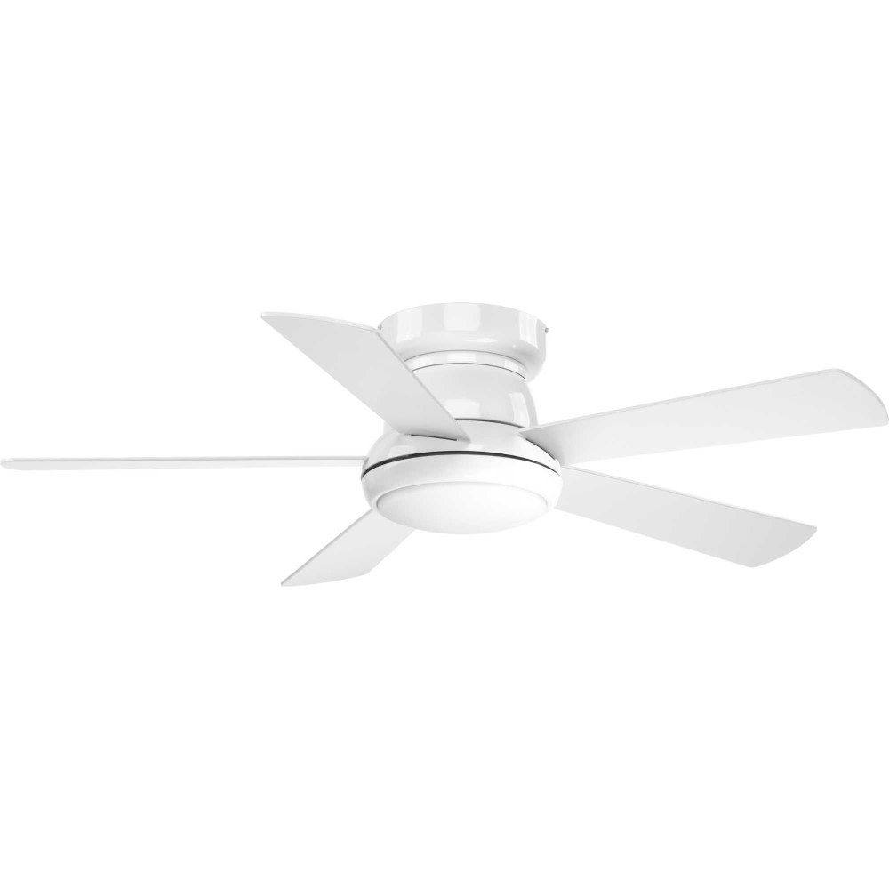 Progress Lighting-P2572-3030K-Vox - Wide - Ceiling Fan - 1 Light - Handheld Remote in Transitional style - 52 Inches wide by 11.63 Inches high White  White Finish with White Blade Finish with White Op