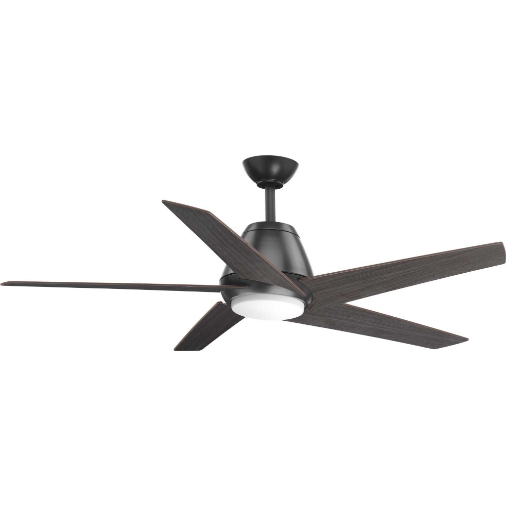 Progress Lighting-P2582-14330K-Gust - Wide - Ceiling Fan - 1 Light - Handheld Remote in Transitional and Modern style - 54 Inches wide by 16 Inches high Graphite  Antique Bronze Finish with Graphite B