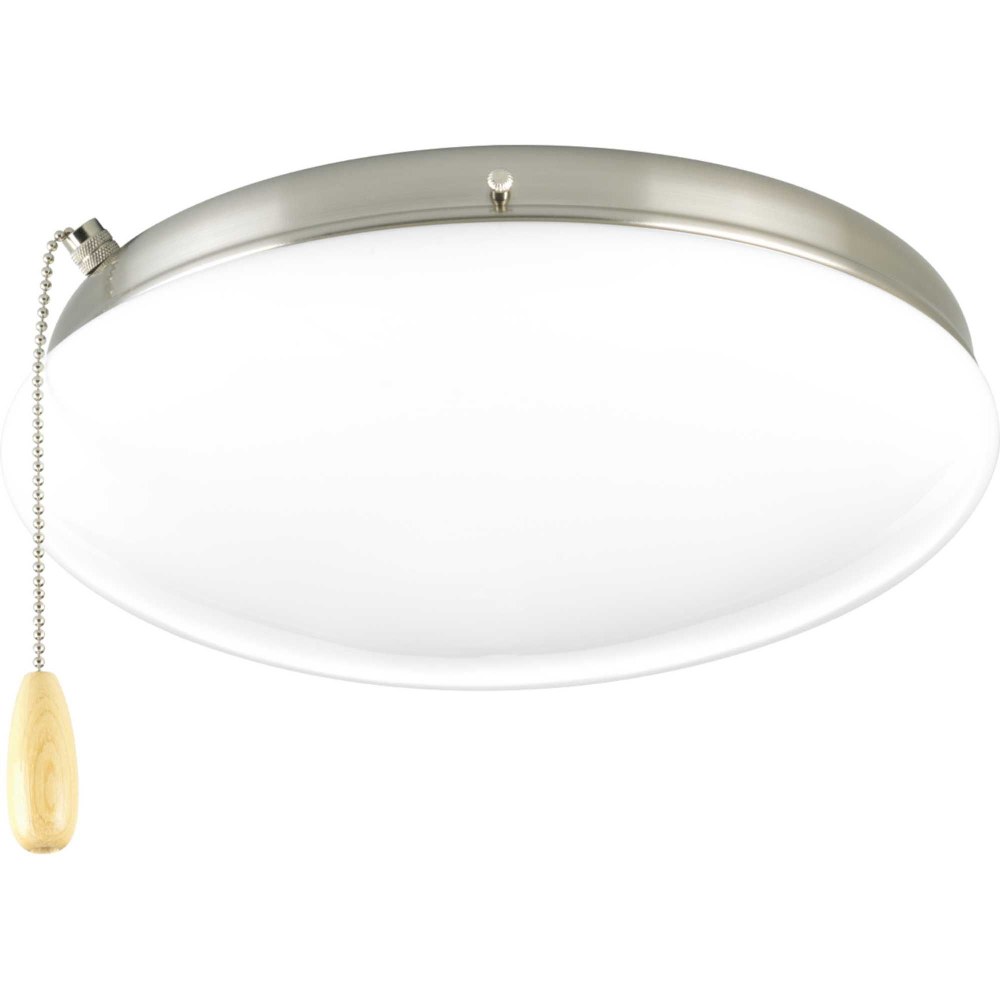 Progress Lighting-P2602-09WB-AirPro Light Kit - Wide - 2 Light in Transitional style - 10.5 Inches wide by 3.81 Inches high Brushed Nickel  White Finish with Opal Glass