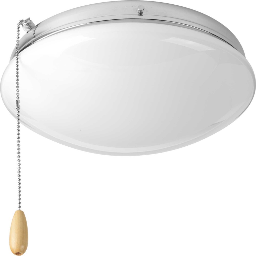 Progress Lighting-P2602-15WB-AirPro Light Kit - Wide - 2 Light in Transitional style - 10.5 Inches wide by 3.81 Inches high Polished Chrome  White Finish with Opal Glass