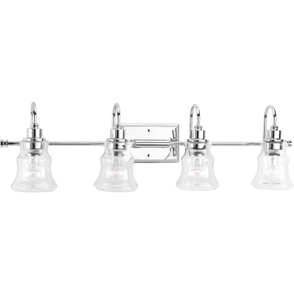 Progress Lighting-P300140-015-Litchfield - 4 Light in Coastal style - 33.38 Inches wide by 9.25 Inches high   Polished Chrome Finish with Clear Glass