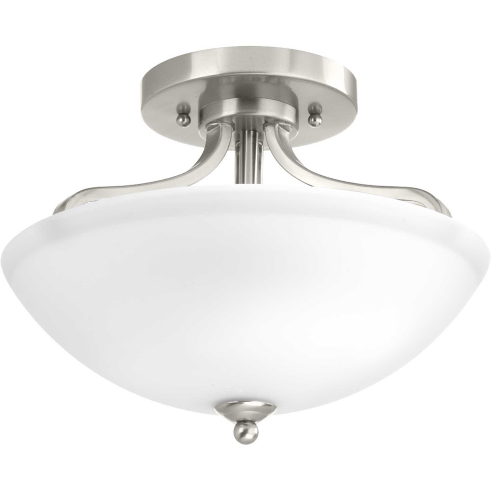 Progress Lighting-P350057-009-Laird - Close-to-Ceiling Light - 2 Light - Bowl Shade in Transitional and Traditional style - 13 Inches wide by 9.88 Inches high Brushed Nickel  Antique Bronze Finish wit