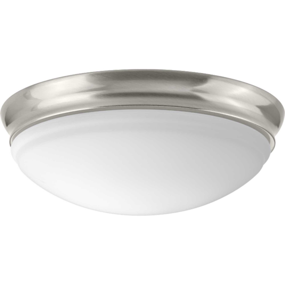 Progress Lighting-P350100-009-30-LED Flush Mount - Close-to-Ceiling Light - 1 Light - Globe Shade in Transitional style - 11 Inches wide by 4.25 Inches high Brushed Nickel  Antique Bronze Finish with 