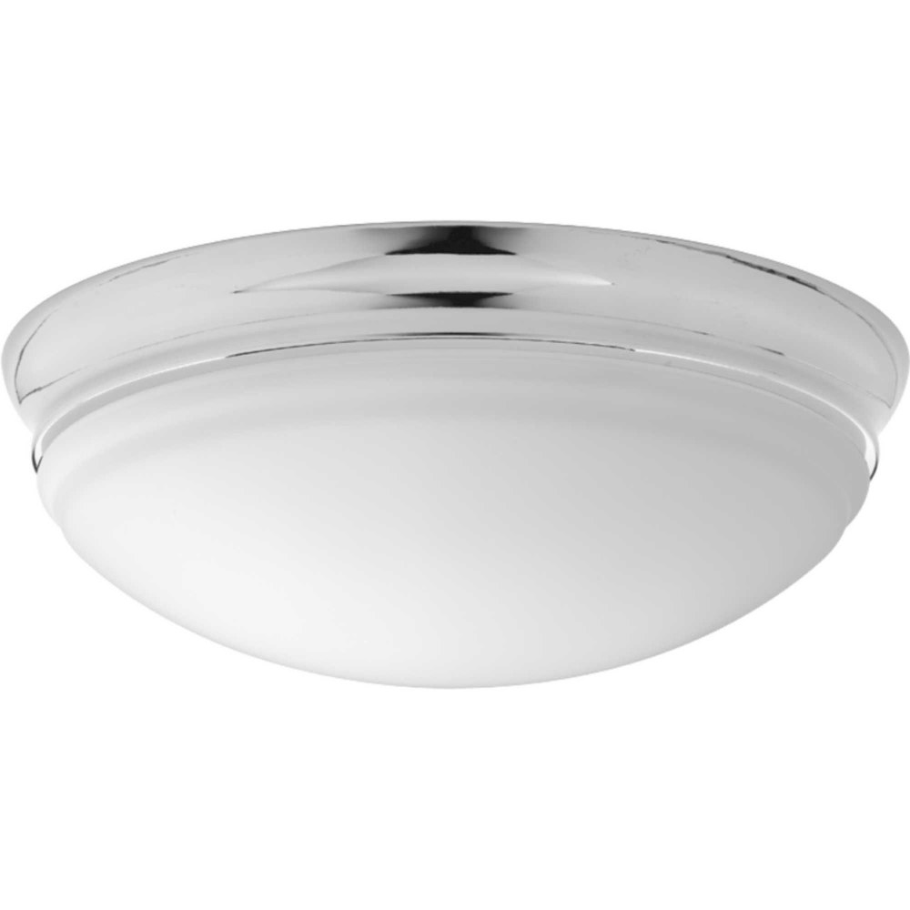 Progress Lighting-P350100-015-30-LED Flush Mount - Close-to-Ceiling Light - 1 Light - Globe Shade in Transitional style - 11 Inches wide by 4.25 Inches high Polished Chrome  Antique Bronze Finish with